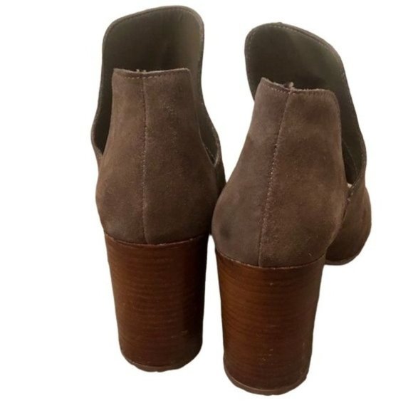 Steve Madden Brown Peep Toe Booties - Picture 4 of 8